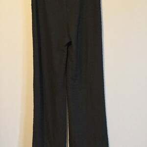 Teenbell Black Textured Wide-Leg Pants business Flowy beach medium